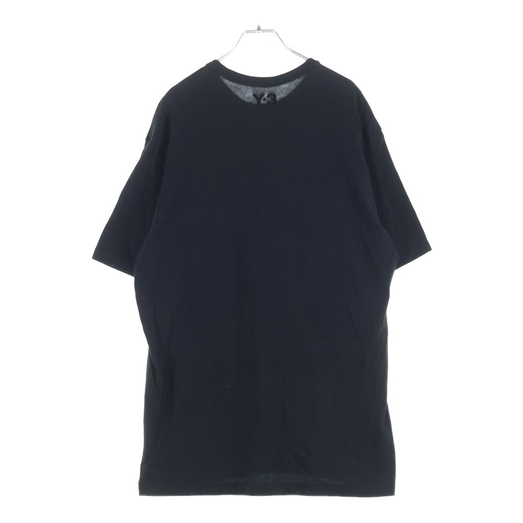 Y-3(ワイスリー) KURO SHORT SLEEVE T ロゴ刺繍 クルーネック半袖Tシャツカットソー ブラック