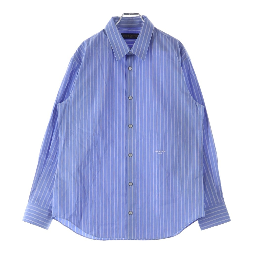 LOUIS VUITTON(ルイヴィトン) 26SS ジャカード ピンストライプ ロングスリーブシャツ ブルー 1AJUR8/RM261M W66 HUS82W
