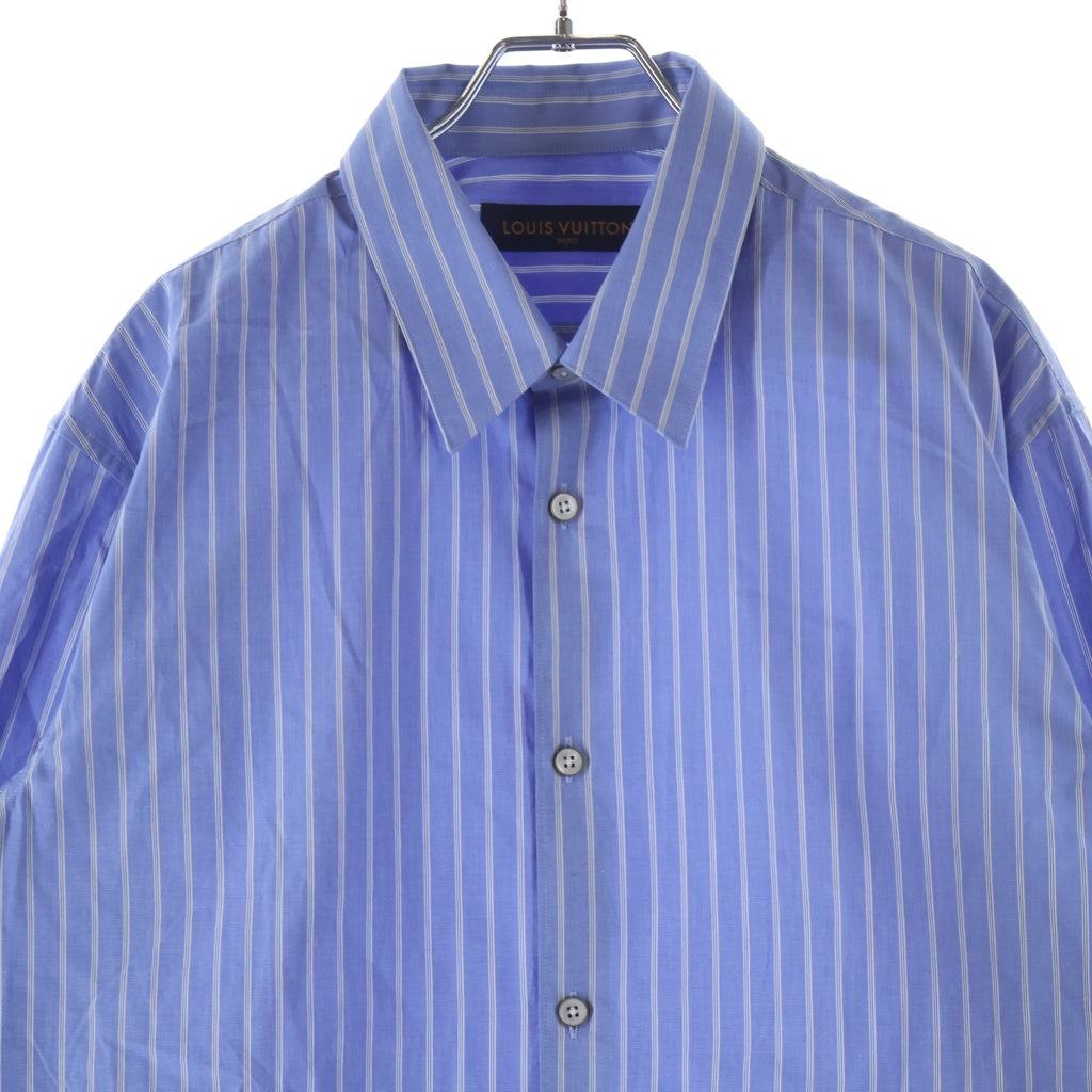 LOUIS VUITTON(ルイヴィトン) 26SS ジャカード ピンストライプ ロングスリーブシャツ ブルー 1AJUR8/RM261M W66 HUS82W
