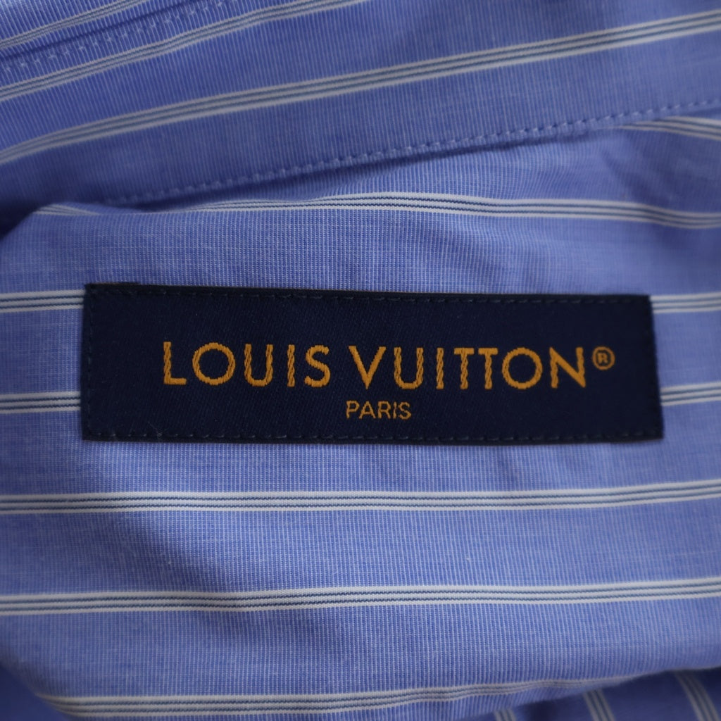 LOUIS VUITTON(ルイヴィトン) 26SS ジャカード ピンストライプ ロングスリーブシャツ ブルー 1AJUR8/RM261M W66 HUS82W