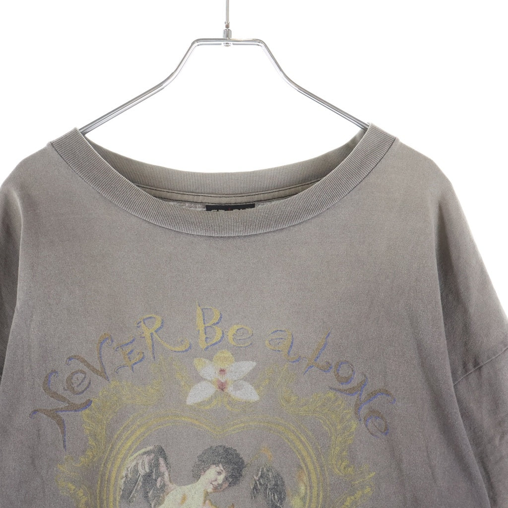 SAINT MICHAEL(セントマイケル) 22SS NBA TEE ヴィンテージ加工 クルーネック半袖Tシャツカットソー グレー SM-S22-0000-010