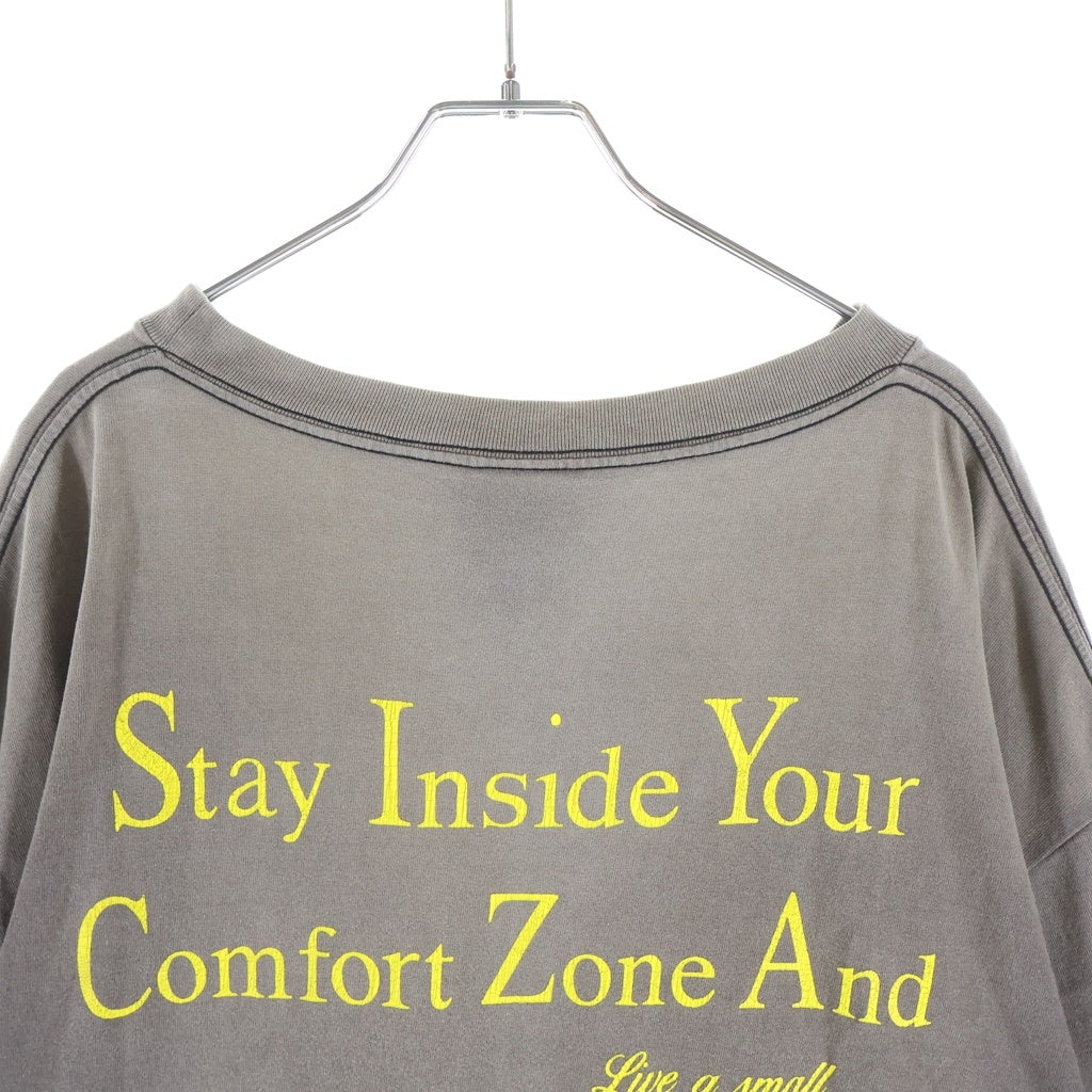SAINT MICHAEL(セントマイケル) 22SS NBA TEE ヴィンテージ加工 クルーネック半袖Tシャツカットソー グレー SM-S22-0000-010