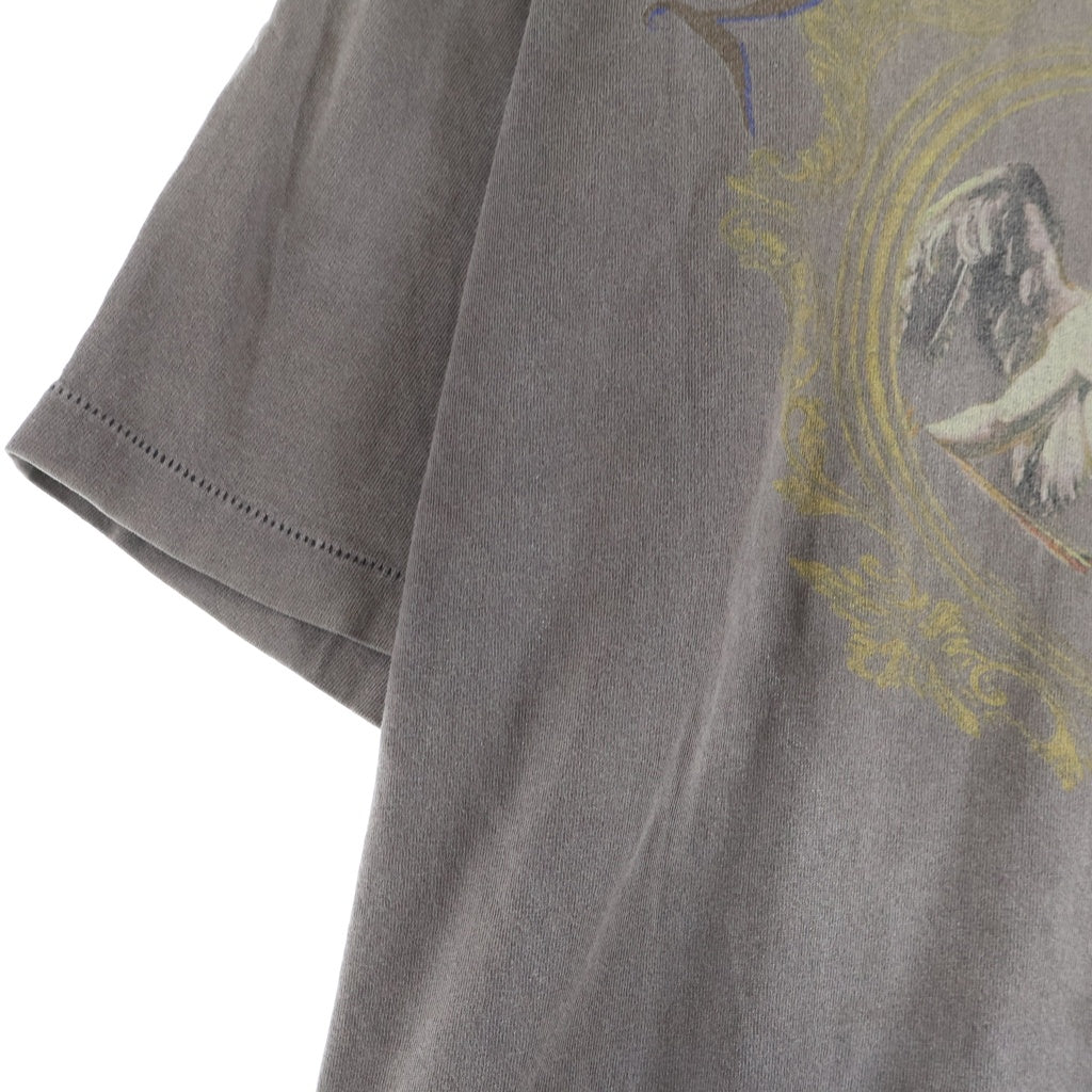 SAINT MICHAEL(セントマイケル) 22SS NBA TEE ヴィンテージ加工 クルーネック半袖Tシャツカットソー グレー SM-S22-0000-010