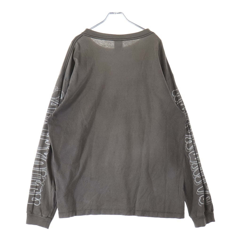 SAINT MICHAEL(セントマイケル) 21AW×DENIM TEARS SONICYOUTH TEE デニムティアーズ ソニックユース ヴィンテージ加工 グレー SM-A21-0000-023
