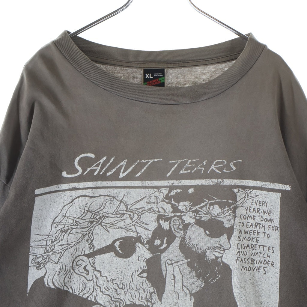 SAINT MICHAEL(セントマイケル) 21AW×DENIM TEARS SONICYOUTH TEE デニムティアーズ ソニックユース ヴィンテージ加工 グレー SM-A21-0000-023