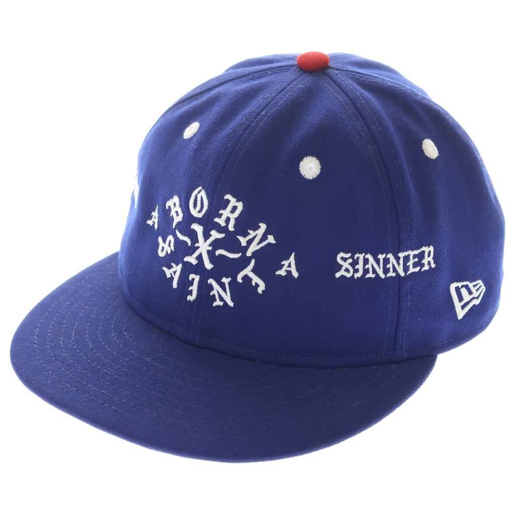 SAINT MICHAEL(セントマイケル) 24SS BORN SAINT BR CAP BLUE ボーン セント フロント刺繍 ベースボール キャップ ブルー SM-YS8-0000-C14