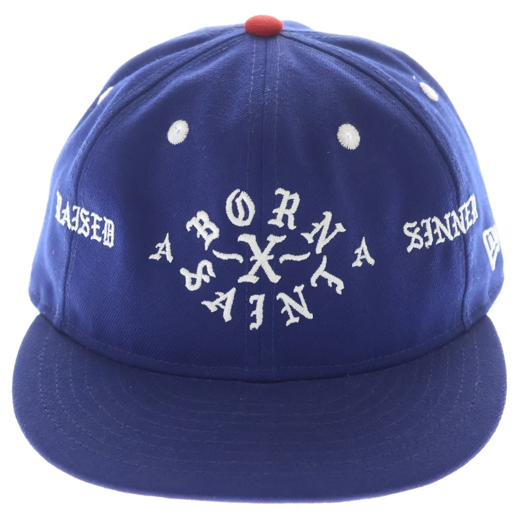 SAINT MICHAEL(セントマイケル) 24SS BORN SAINT BR CAP BLUE ボーン セント フロント刺繍 ベースボール キャップ ブルー SM-YS8-0000-C14