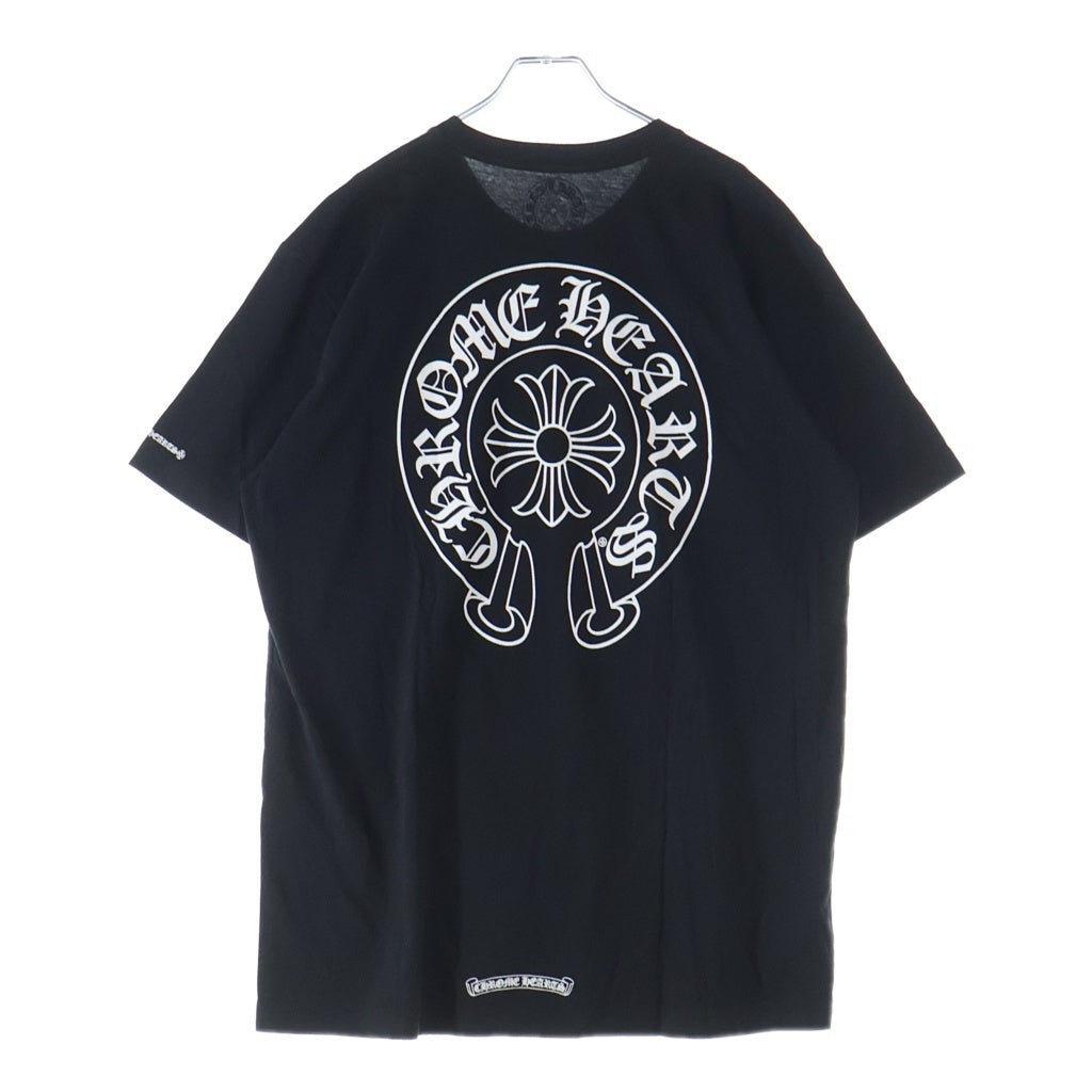 CHROME HEARTS(クロムハーツ) HORSESHOE S/S TEE ホースシュープリント クルーネック半袖Tシャツカットソー ブラック