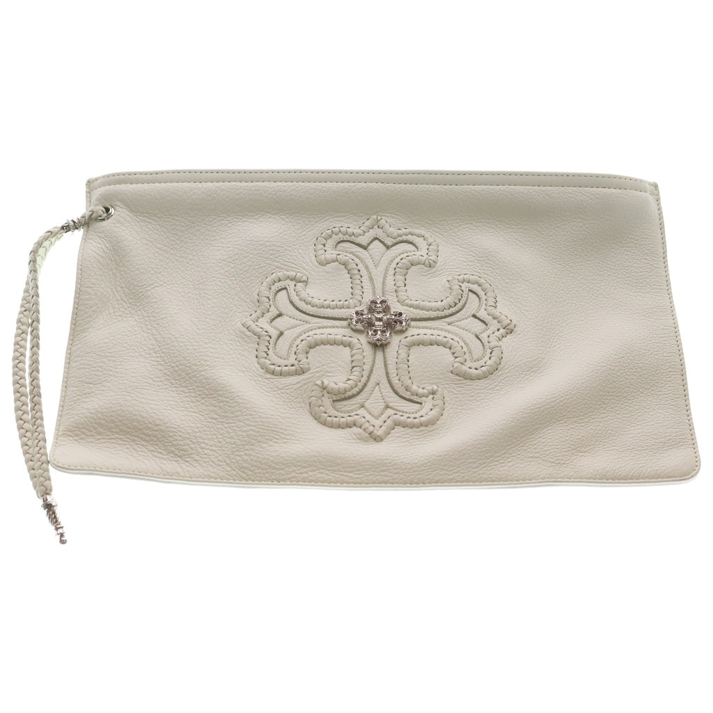 CHROME HEARTS クロムハーツ FILIG PLUS フィリグリープラス ロジウム加工 クラッチバッグ ホワイト CHROME HEARTS(クロムハーツ) FILIG PLUS フィリグリープラス ロジウム