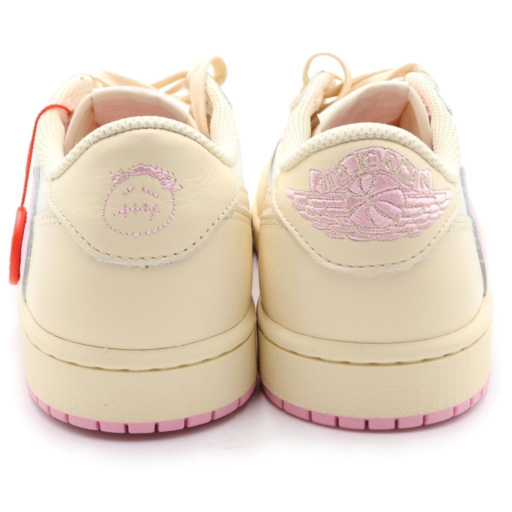NIKE(ナイキ) ×Travis Scott Air Jordan 1 Retro Low OG Muslin/Shy Pink トラヴィススコット エアジョーダン1 レトロ OG ローカットスニーカー US7/25cm IQ7604-100