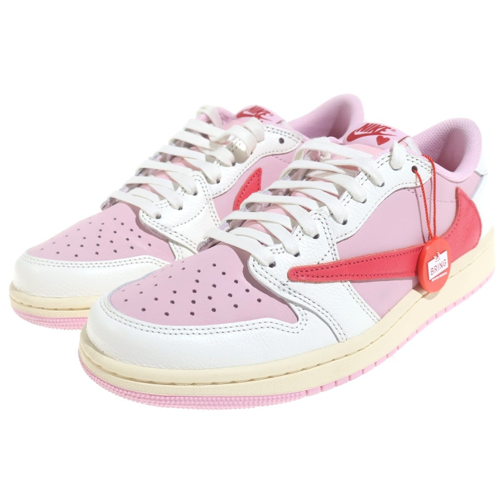 NIKE(ナイキ) ×Travis Scott Air Jordan 1 Retro Low OG Sail Tropical Pink エアジョーダン1 レトロ OG セイル トロピカルピンク ローカットスニーカー IQ7604-101 レディース