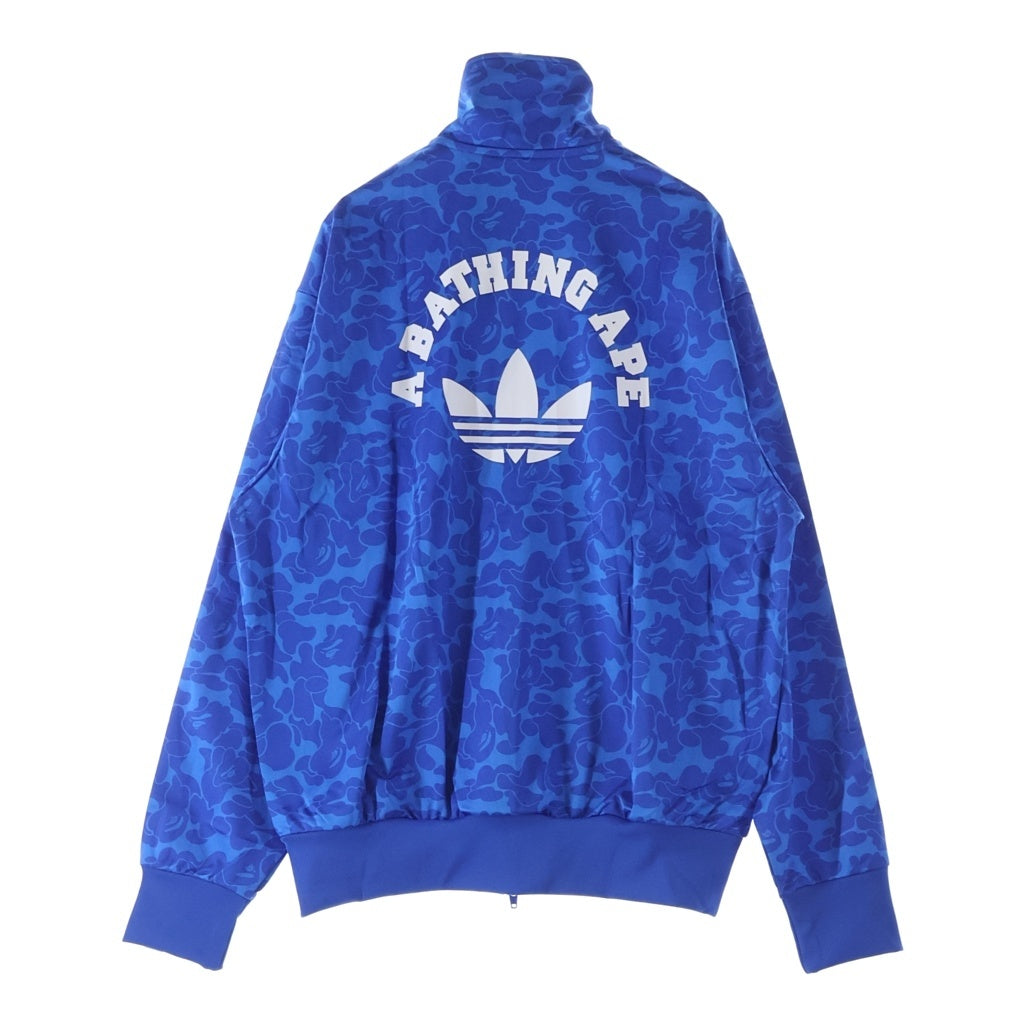 A BATHING APE(アベイシングエイプ) ×adidas FIREBIRD TRACK TOP AOP ×アディダス ファイヤーバード ABCカモ柄 サイドライン ジップアップトラックジャケット ブルー JN7118