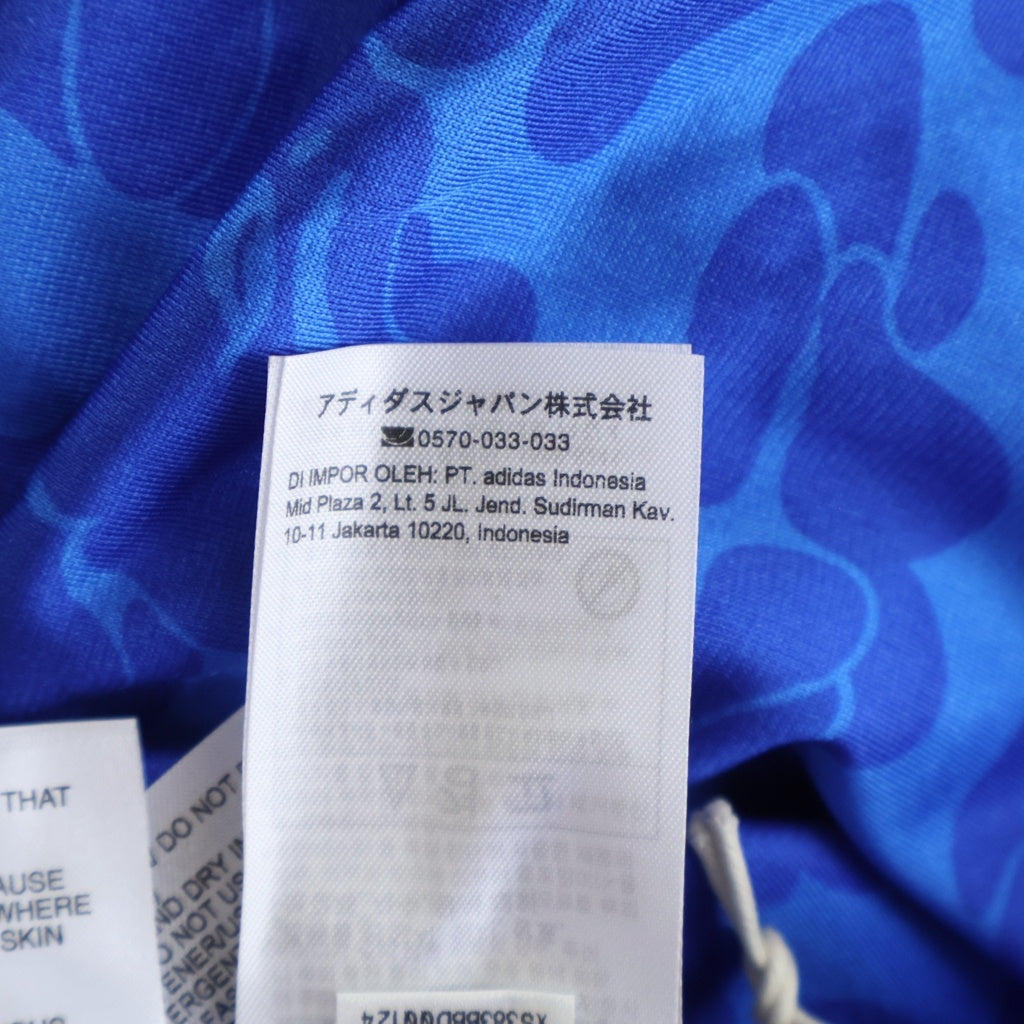 A BATHING APE(アベイシングエイプ) ×adidas FIREBIRD TRACK PANTS AOP ×アディダス ファイヤーバード ABCカモ柄 サイドライン トラックパンツ ブルー JN7126