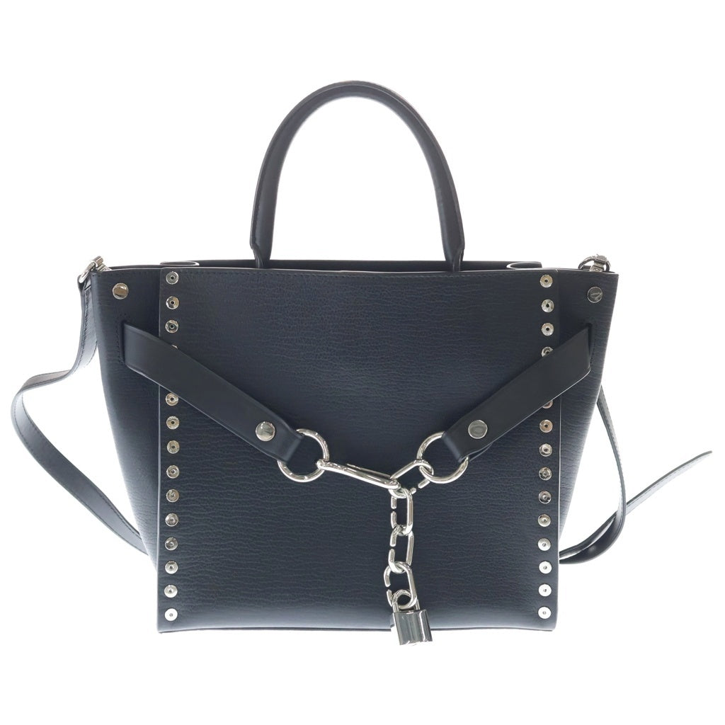 ALEXANDER WANG(アレキサンダーワン) Studded Attica Chain Satchel スタッズ アッティカ チェーンサッチェル ハンドショルダーバッグ ブラック レディース