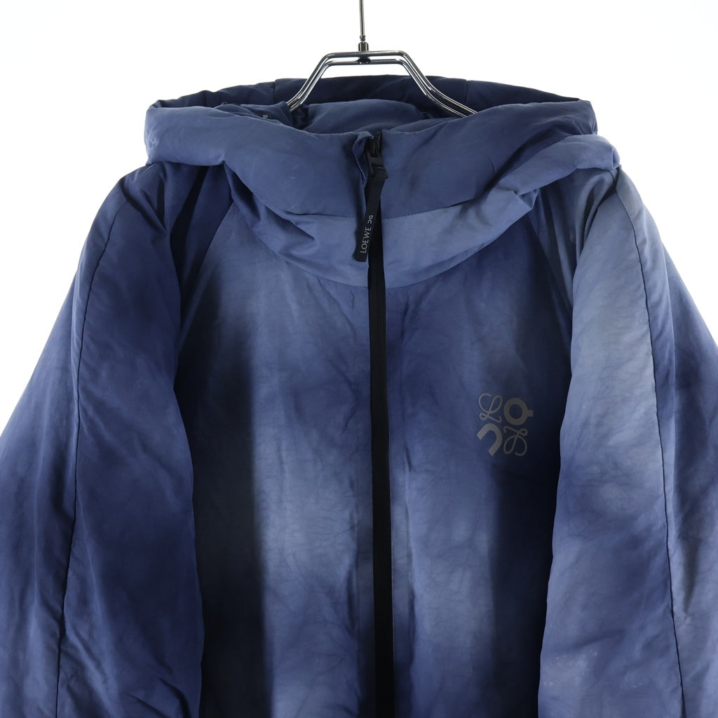 LOEWE(ロエベ) ×on Tie-dye technical puffer jacket タイダイ柄 テクニカルジップアップダウンジャケット ブルー 1ME12122920