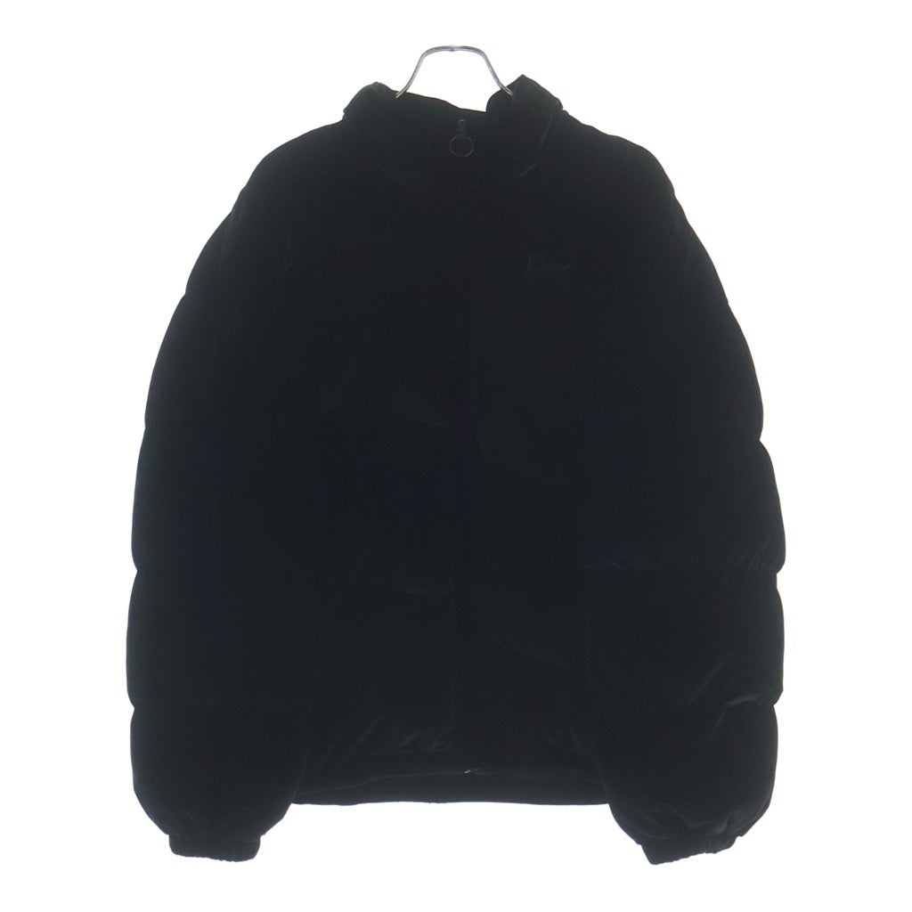 Dime(ダイム) 23AW VELVET QUILTED PUFFER ベルベット キルテッドベロアジップアップダウンジャケット ブラック CA59648