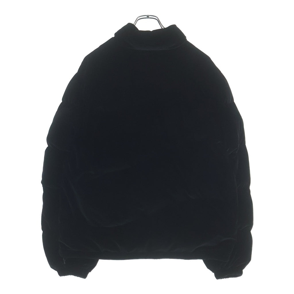 Dime(ダイム) 23AW VELVET QUILTED PUFFER ベルベット キルテッドベロアジップアップダウンジャケット ブラック CA59648
