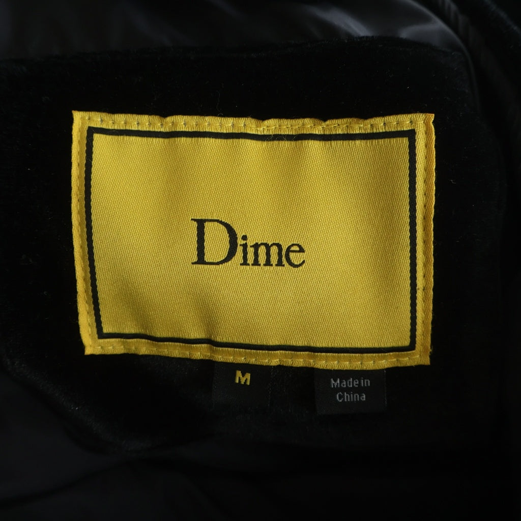Dime(ダイム) 23AW VELVET QUILTED PUFFER ベルベット キルテッドベロアジップアップダウンジャケット ブラック CA59648