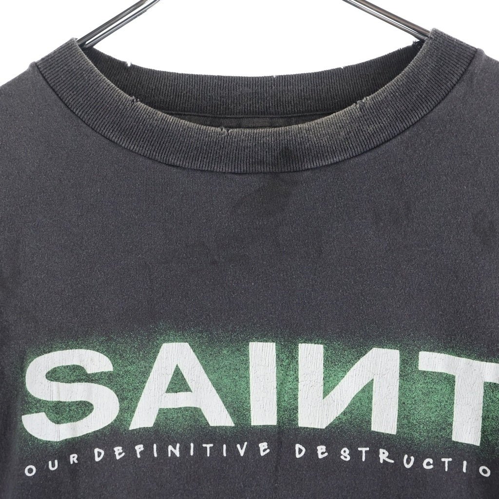 SAINT MICHAEL(セントマイケル) 24AW SS TEE クルーネック半袖Tシャツカットソー グレー SM-YS1-0000-001