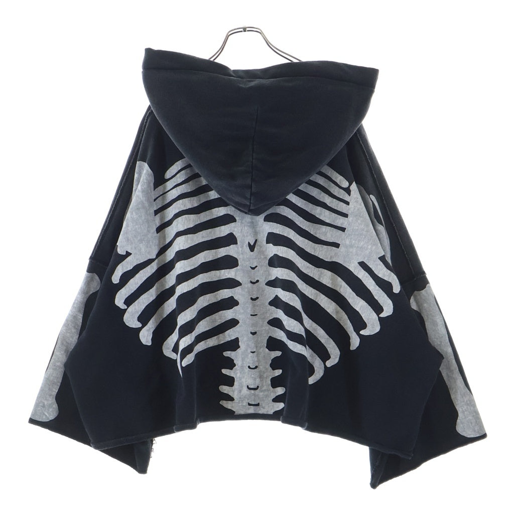 KAPITAL(キャピタル) 25SS Bone Zip Up Hoodie ボーンデザイン ジップアップパーカー グレー K2504LC156