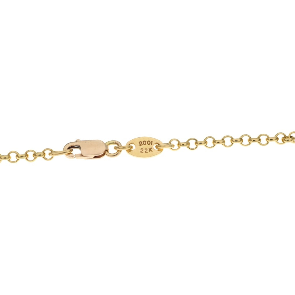 CHROME HEARTS(クロムハーツ) 22K NECKCHAIN R18 ロールチェーンネックレス 18inch ゴールド BCA010