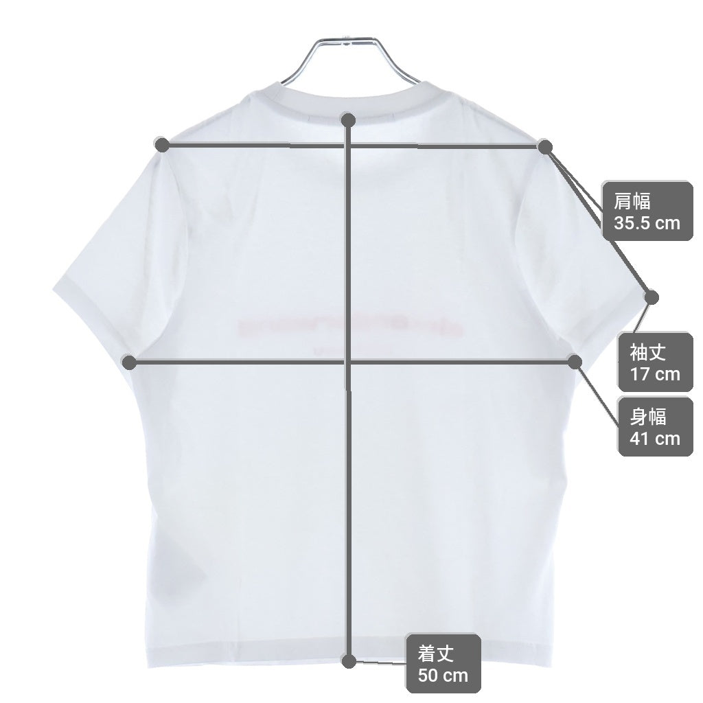 ALEXANDER WANG(アレキサンダーワン) Puff Logo Baby Tee パフロゴ クルーネック半袖Tシャツカットソー ホワイト/ピンク レディース 1CC1261270