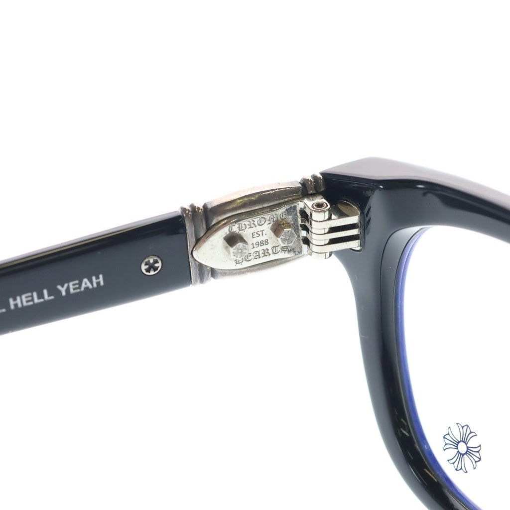 CHROME HEARTS(クロムハーツ) WELL HELL YEAH FOTI フォティ テンプルウェリントンサングラス ブラック/シルバー