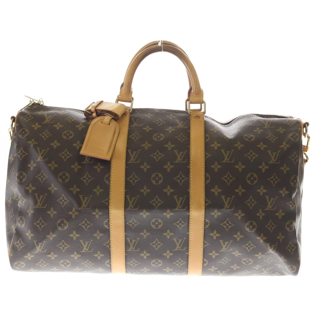 LOUIS VUITTON(ルイヴィトン) モノグラム キーポルバンドリエール50 レザーハンドショルダーボストンバッグ ブラウン M41416 レディース