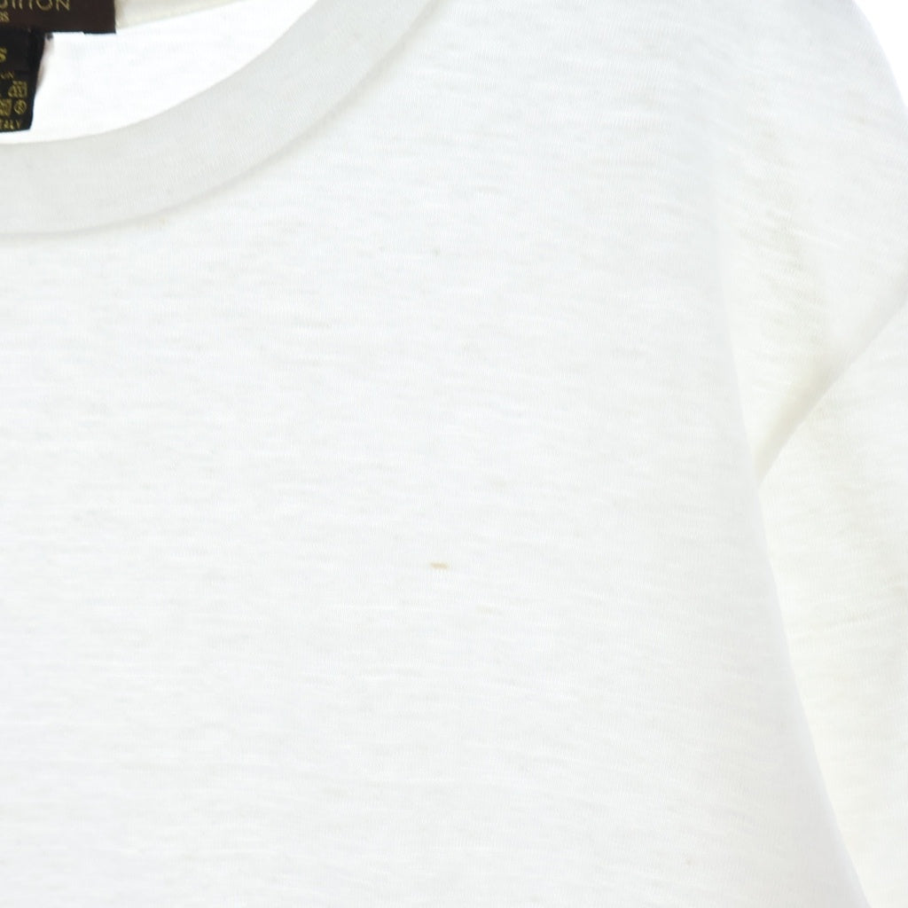 LOUIS VUITTON(ルイヴィトン) LVロゴプリント クルーネック半袖Tシャツカットソー ホワイト
