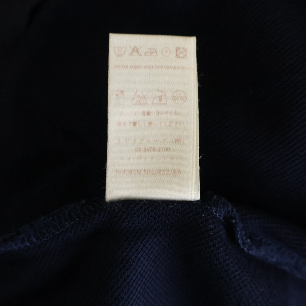 LOUIS VUITTON(ルイヴィトン) LVロゴ刺繍 鹿の子編み 半袖ポロシャツ ネイビー