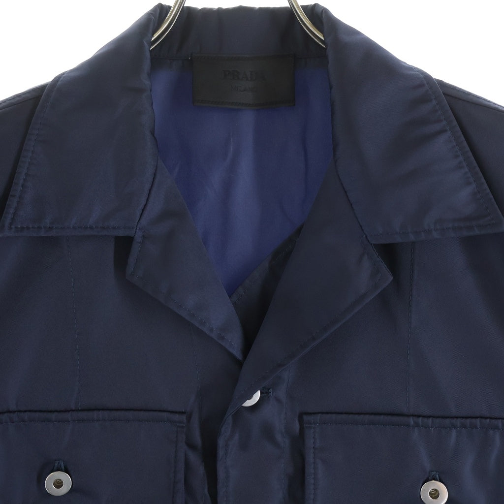 PRADA(プラダ) Re-Nylon リナイロン トライアングルロゴ 半袖シャツ ネイビー ACU1 2022 3371