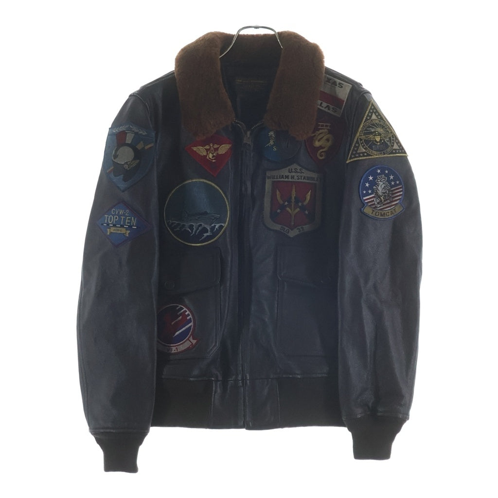 AVIREX(アヴィレックス) GOAT G-1 TOPGUN ゴート トップガン ゴートレザー ムートンフライトジャケット ブラウン 783-0950009
