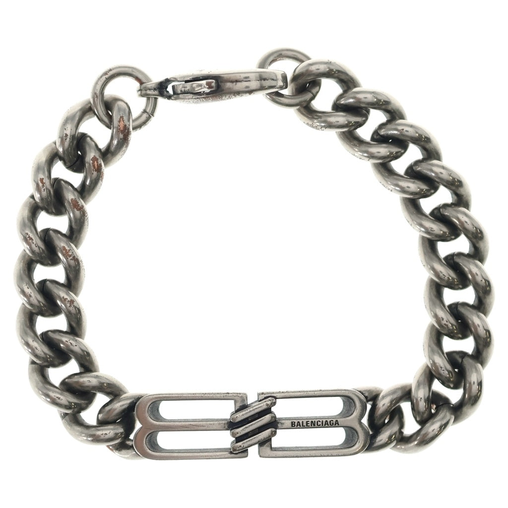 BALENCIAGA(バレンシアガ) BB ICON GOURMETTE BBアイコン チェーンブレスレット シルバー 718493 718493