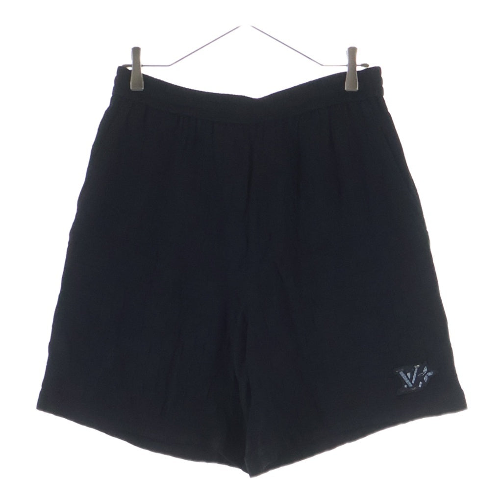 LOUIS VUITTON(ルイヴィトン) LVロゴ グラフィックジャカード フルイドショーツ ハーフパンツ ブラック 1AHCDA