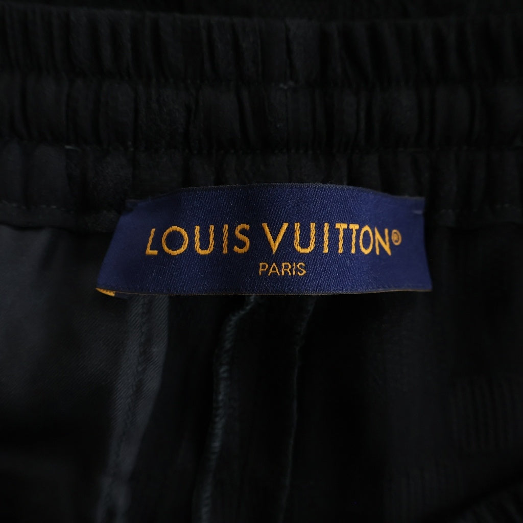 LOUIS VUITTON(ルイヴィトン) LVロゴ グラフィックジャカード フルイドショーツ ハーフパンツ ブラック 1AHCDA