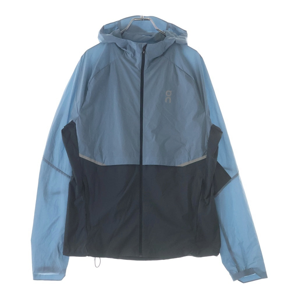 On(オン) Core Jacket コアジャケット ロゴリフレクター フーデッドナイロンジップアップジャケット ライトブルー 1ME1033 1ME1033