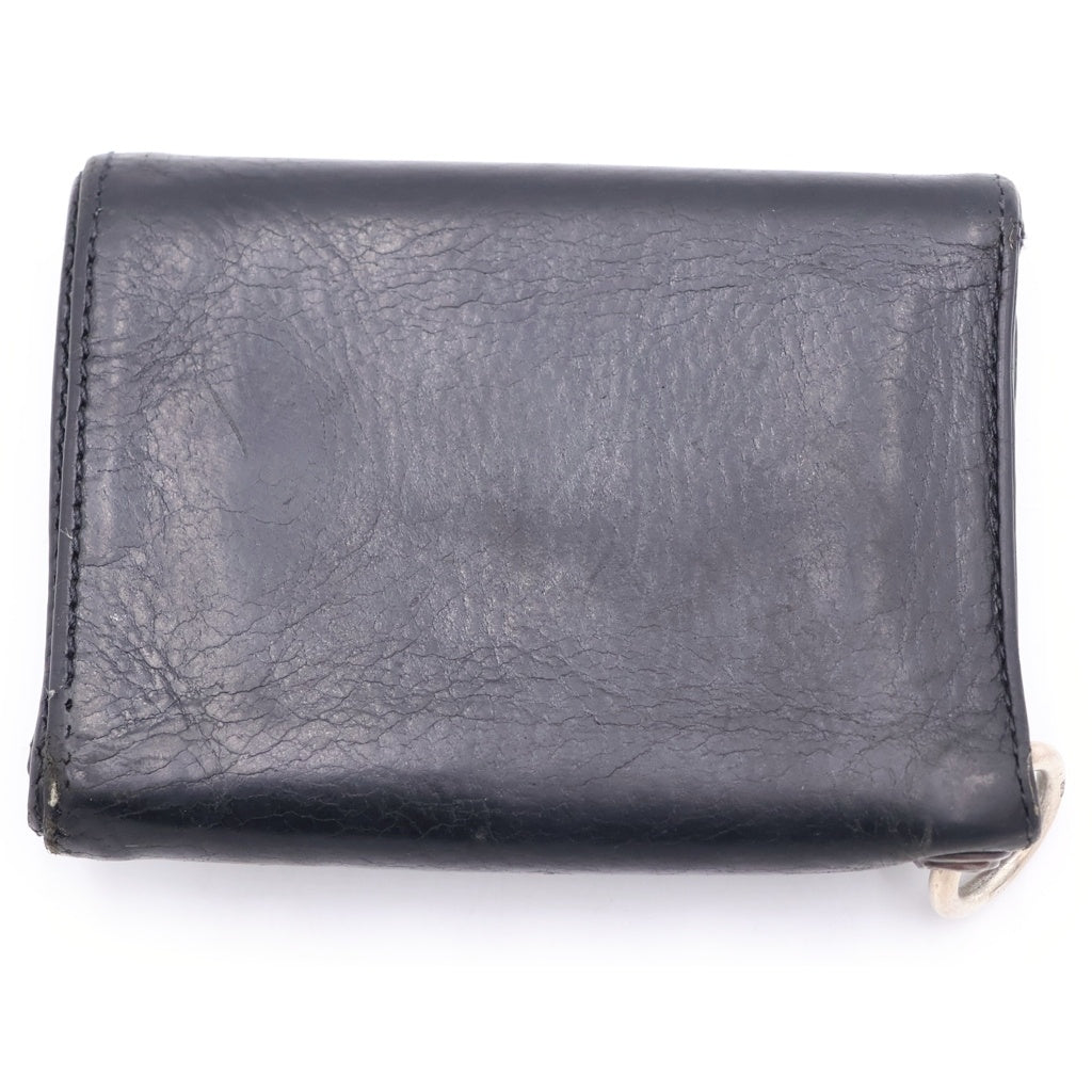 CHROME HEARTS(クロムハーツ) 3FOLD 3フォールド クロスボールボタン レザーウォレット 財布 ブラック -