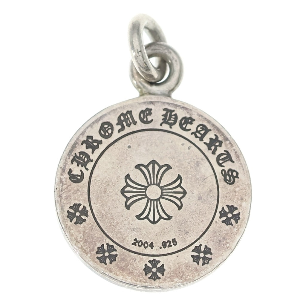 CHROME HEARTS(クロムハーツ) CHRM ANGL MDL V1 2P/AFT DIA エンジェルメダルチャーム ペンダントトップ アフターダイヤ シルバー