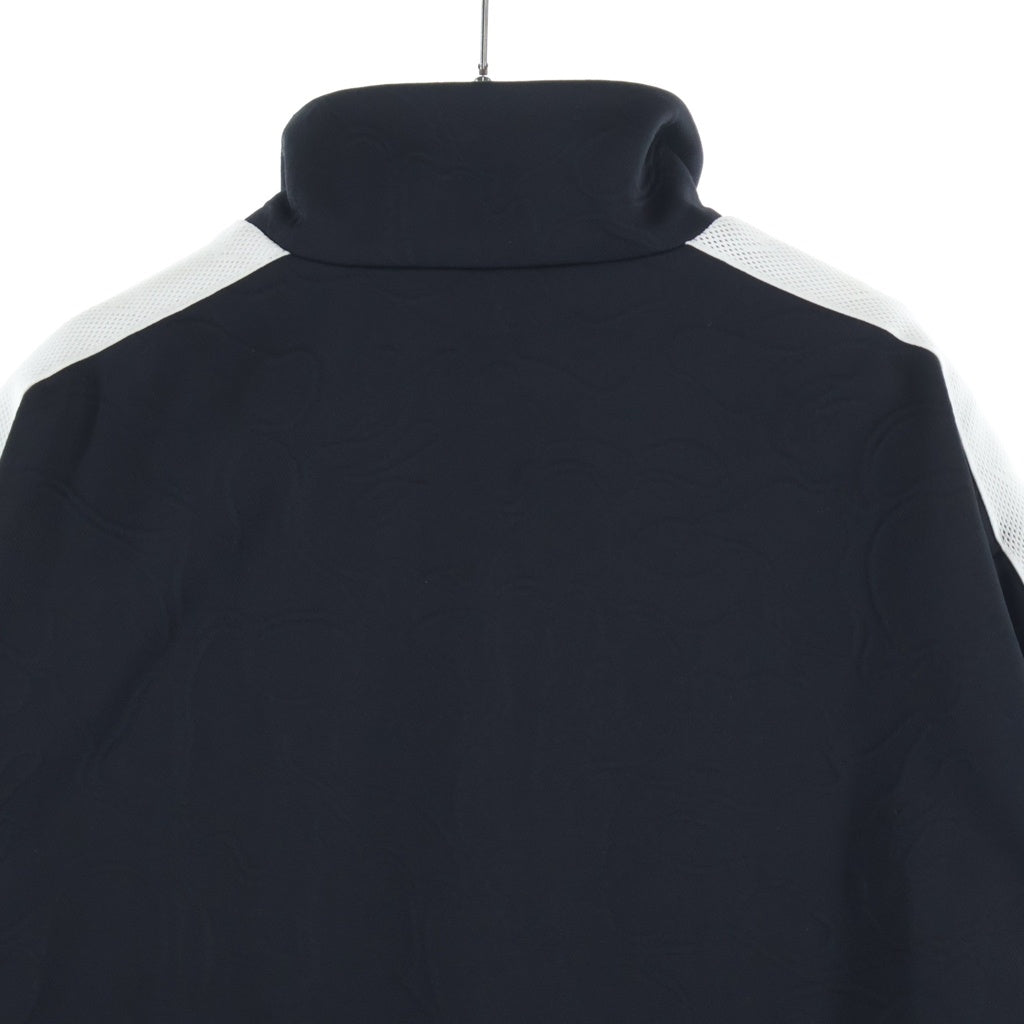 A BATHING APE(アベイシングエイプ) LINE CAMO JACQUARD BATHING APE LOGO RELAXED FIT TRACK JACKET ジャガード トラックジャケット ブラック 001SWK801309M