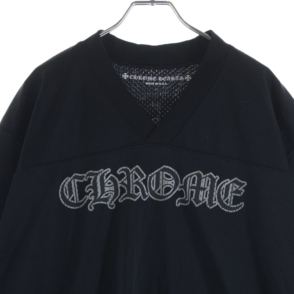 CHROME HEARTS(クロムハーツ) MESH WARM UP JERSEY CHプリントメッシュ半袖シャツ ブラック