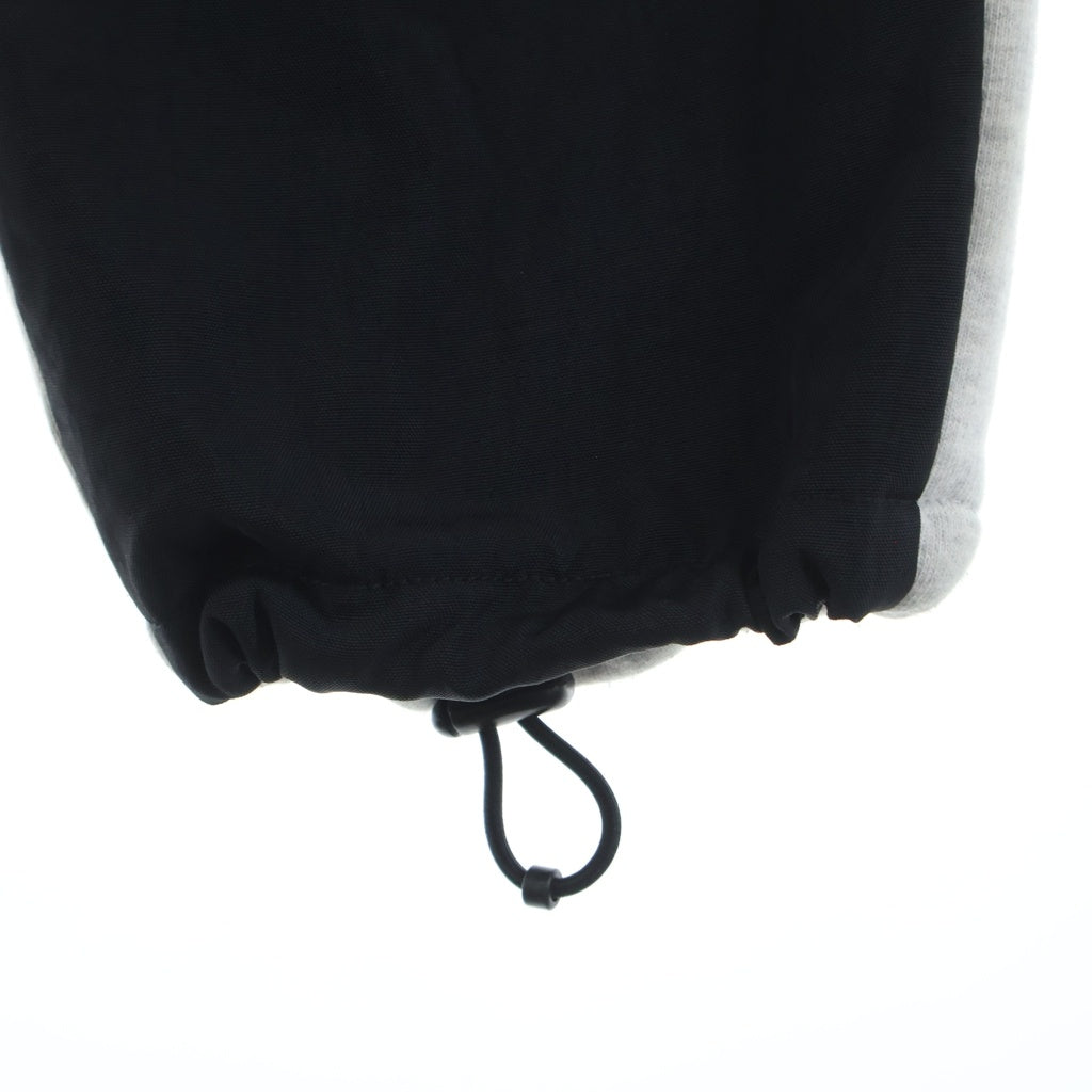 ALEXANDER WANG(アレキサンダーワン) HYBRID CARGO PANT ハイブリッド素材切替デザインカーゴスウェットパンツ ブラック/グレー -