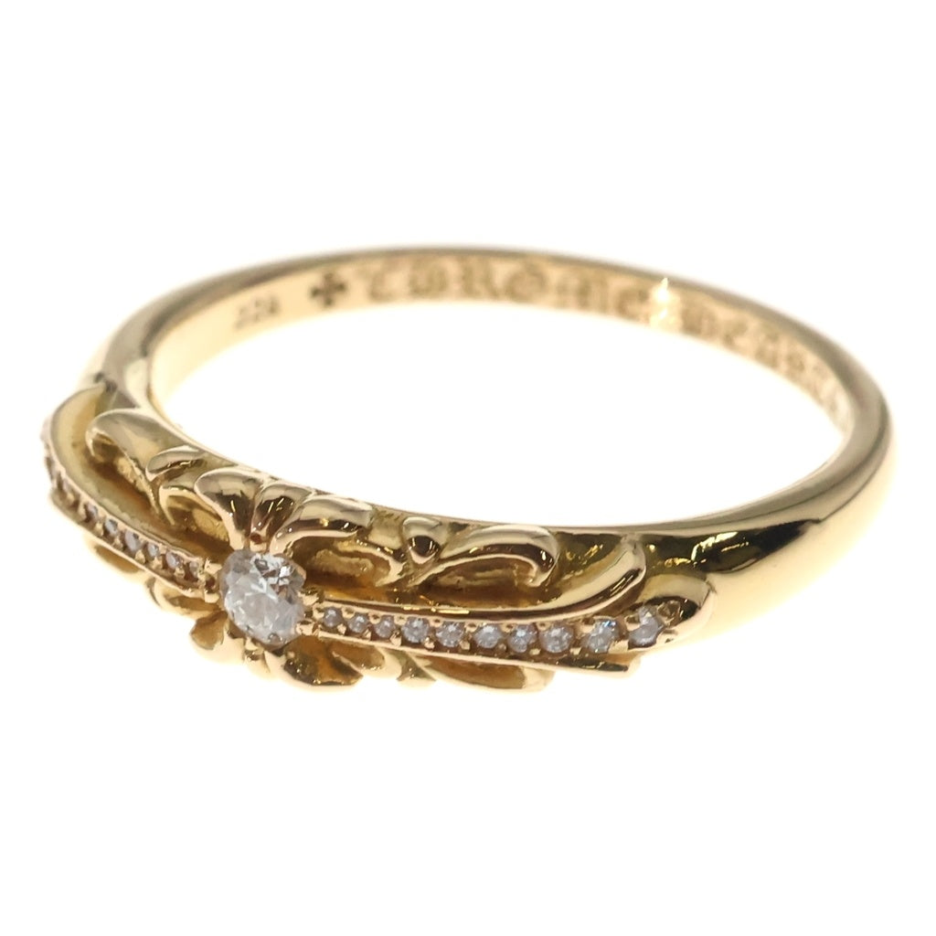 CHROME HEARTS(クロムハーツ) 22K BABYCLSC P/DIA ベイビークラシック フローラルクロスリング PAVEダイヤ ゴールド BCA055