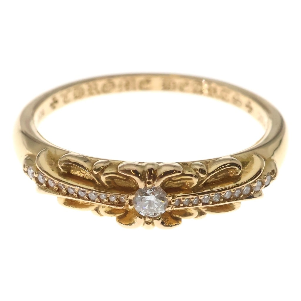 CHROME HEARTS(クロムハーツ) 22K BABYCLSC P/DIA ベイビークラシック フローラルクロスリング PAVEダイヤ ゴールド BCA055