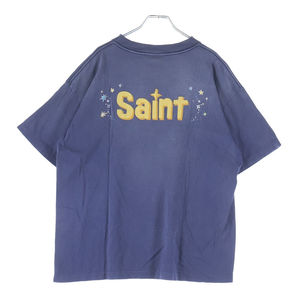 SAINT MICHAEL(セントマイケル) 26SS ×Disney TINKER BELL DSN_SS TEE ティンカーベル クルーネック半袖Tシャツカットソー ネイビー SM-MK3-0000-C79