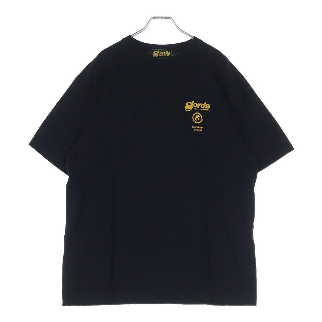 goro's(ゴローズ) mitakuye oyasin フロントプリントクルーネック半袖Tシャツカットソー ブラック/イエロー