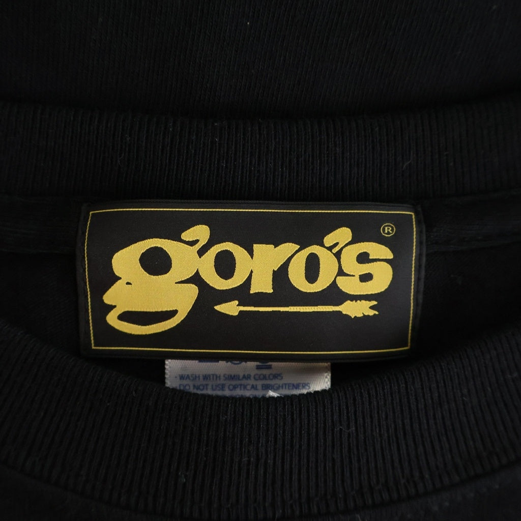 goro's(ゴローズ) mitakuye oyasin フロントプリントクルーネック半袖Tシャツカットソー ブラック/イエロー