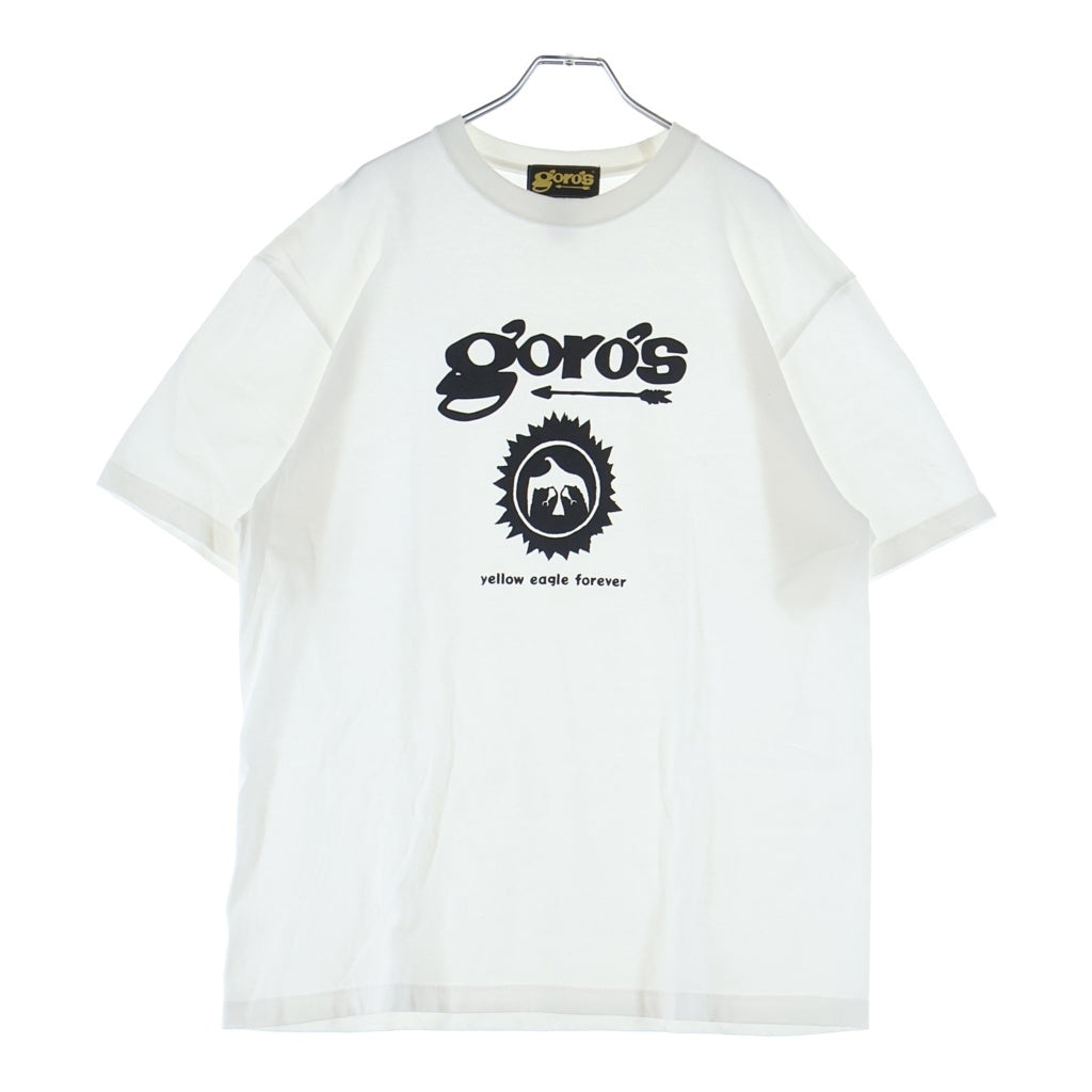 goro's(ゴローズ) yellow eagle forever プロントロゴプリント クルーネック半袖Tシャツカットソー ホワイト