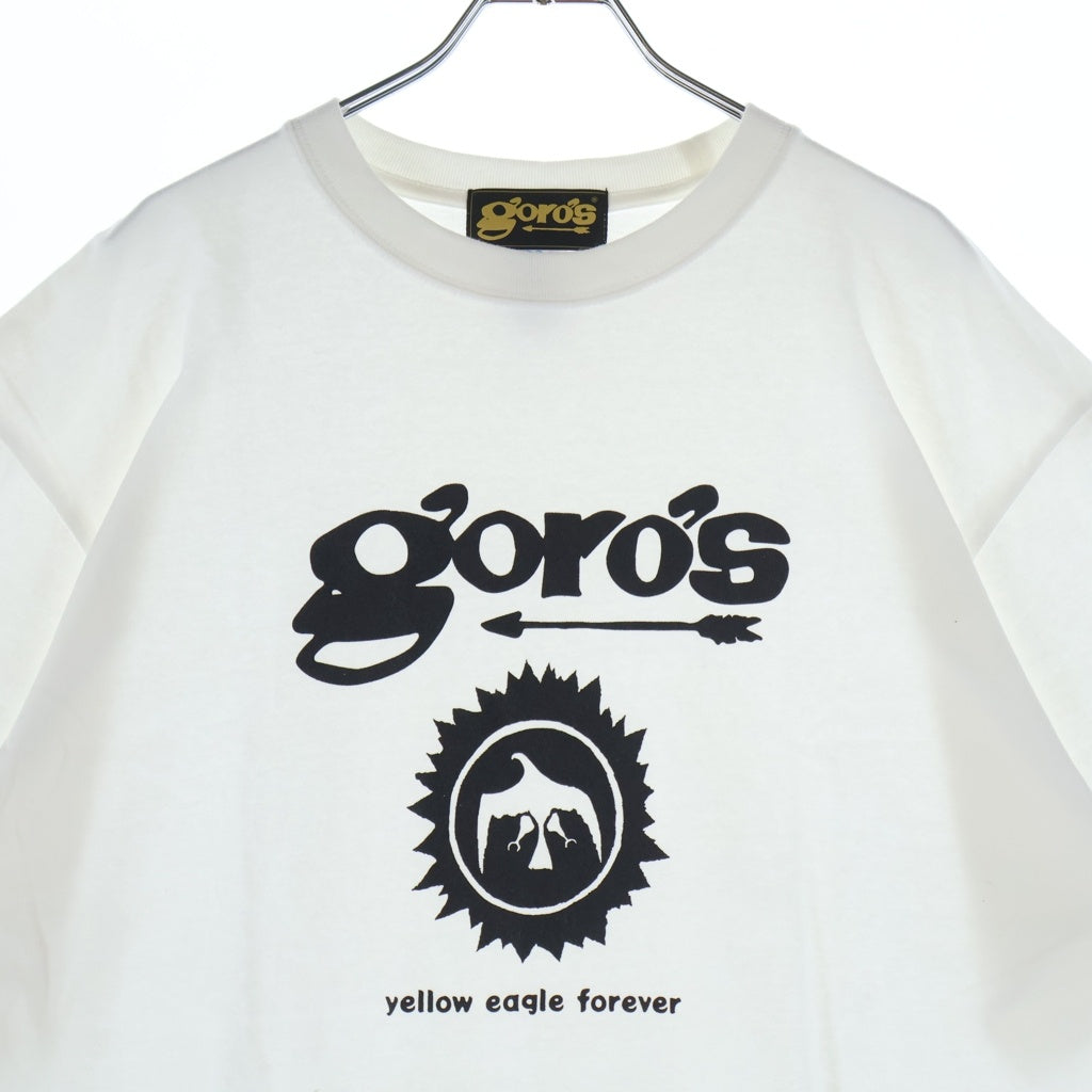 goro's(ゴローズ) yellow eagle forever プロントロゴプリント クルーネック半袖Tシャツカットソー ホワイト