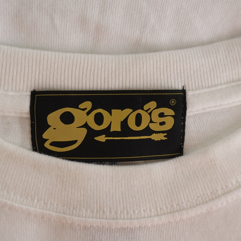goro's(ゴローズ) yellow eagle forever プロントロゴプリント クルーネック半袖Tシャツカットソー ホワイト