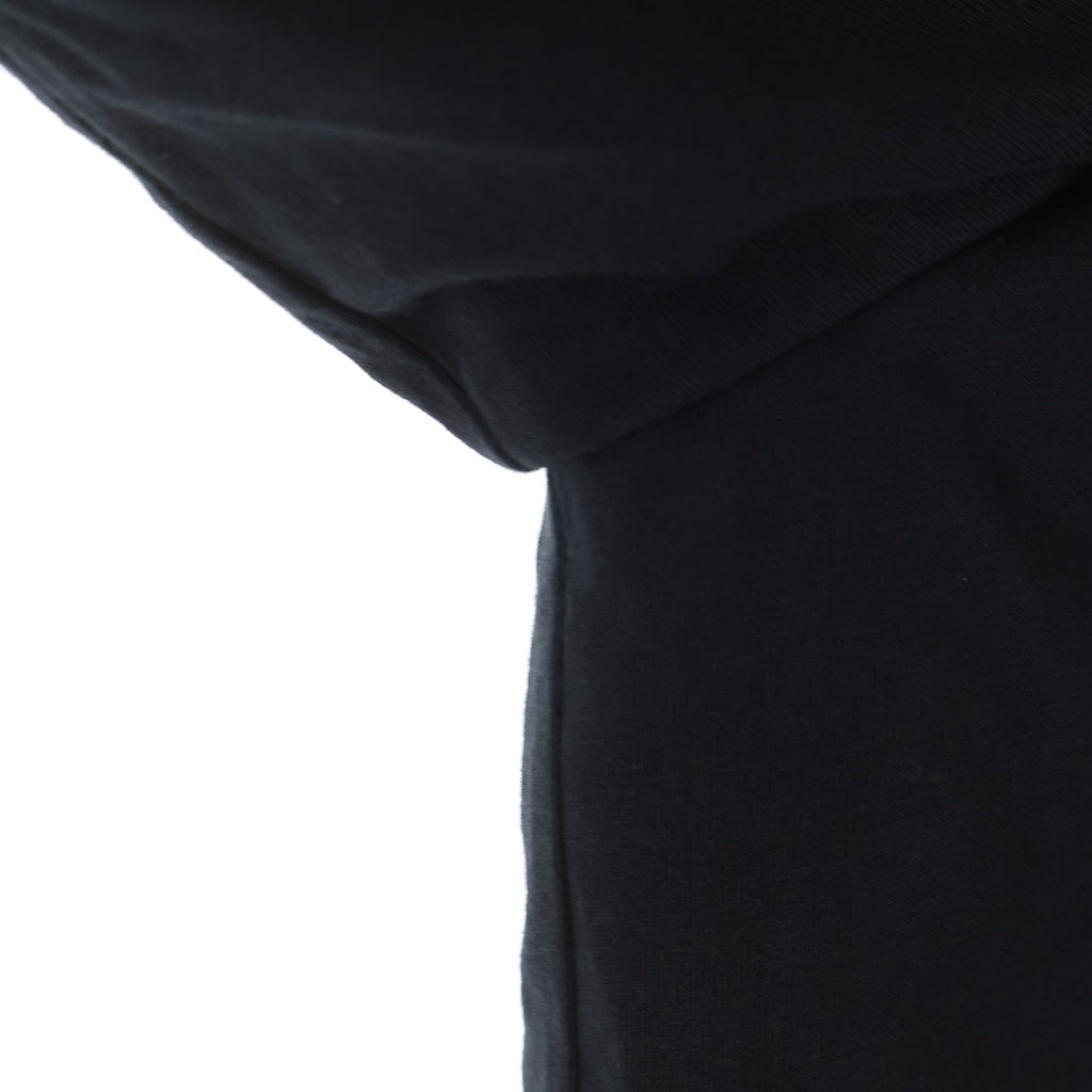Egon Lab.(エゴンラボ) EG T-SHIRT SHIR フロントプリント レイヤード長袖シャツ ブラック/ブルー レディース SS25 SH004 A